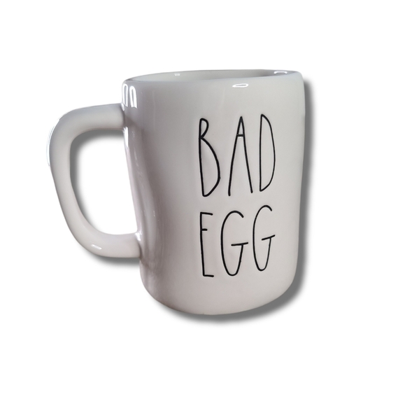 𝅺RAE Dunn White Bad Egg/Good Egg Spring Farmhouse Coffee Mug - Picture 1 of 3